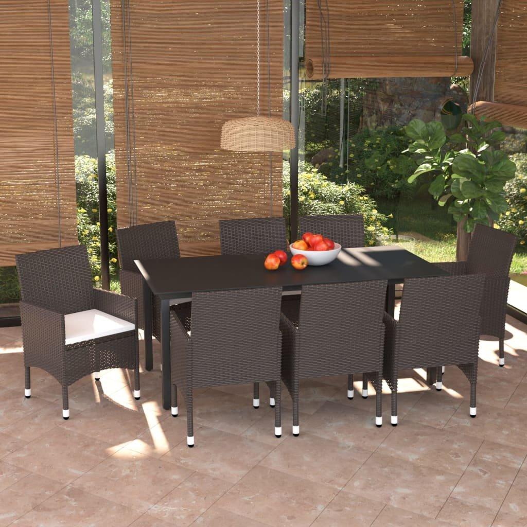 VidaXL Essgruppe poly-rattan