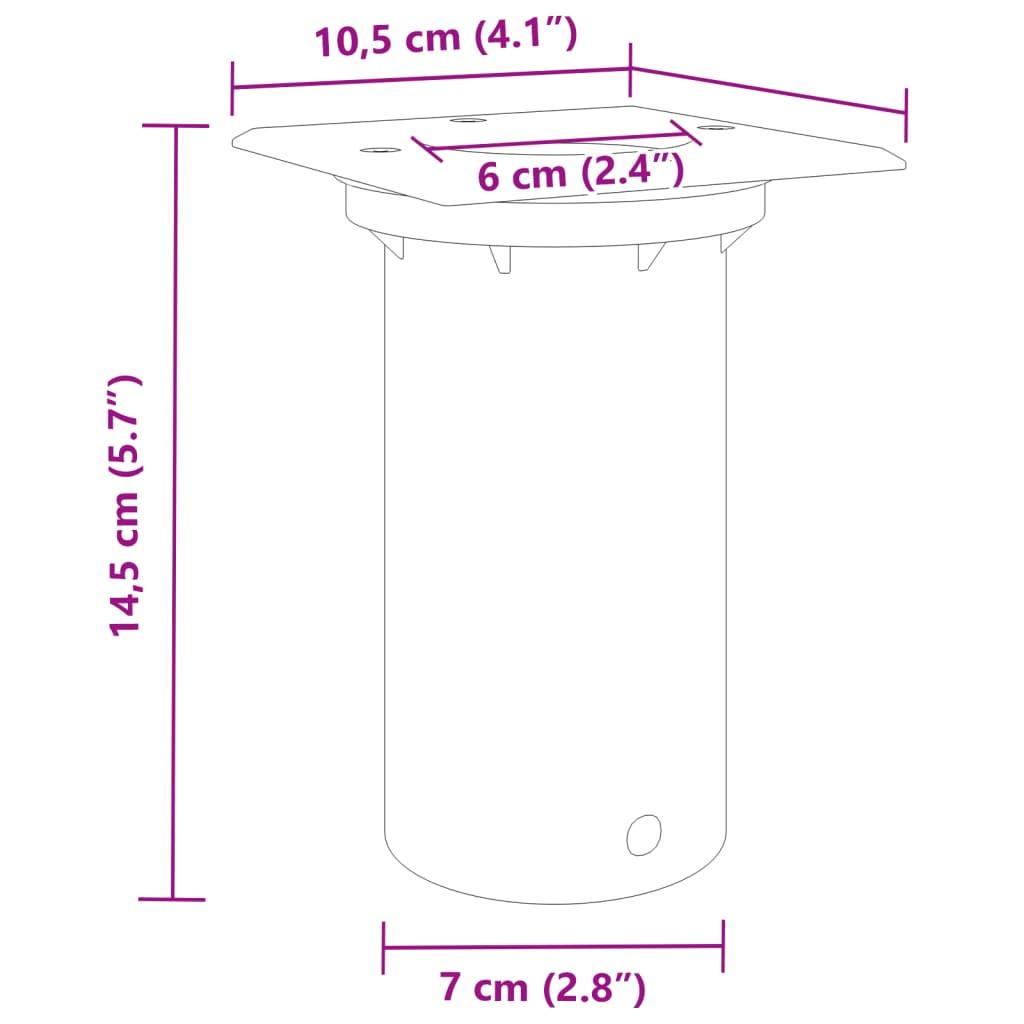 VidaXL Bodeneinbaustrahler aluminium