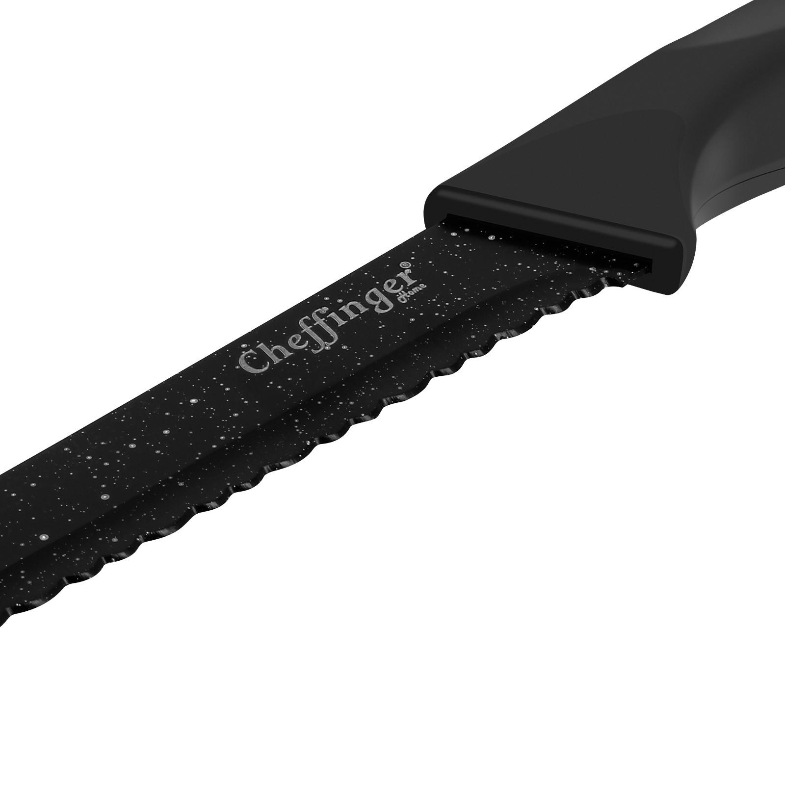 Cheffinger 6 Messer mit Klinge aus rostfreiem Stahl