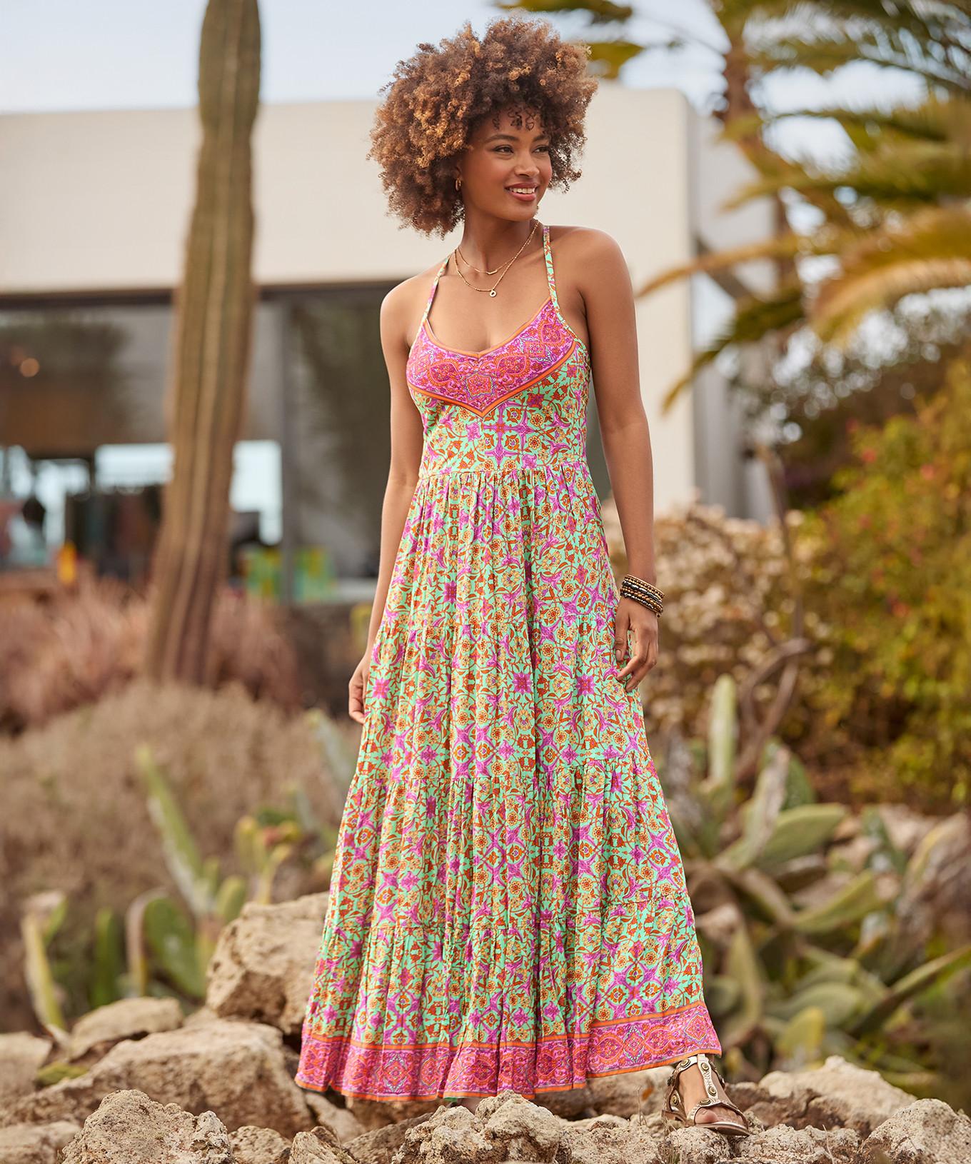 Joe Browns PETITE Träger Maxikleid mit Bordürenmuster