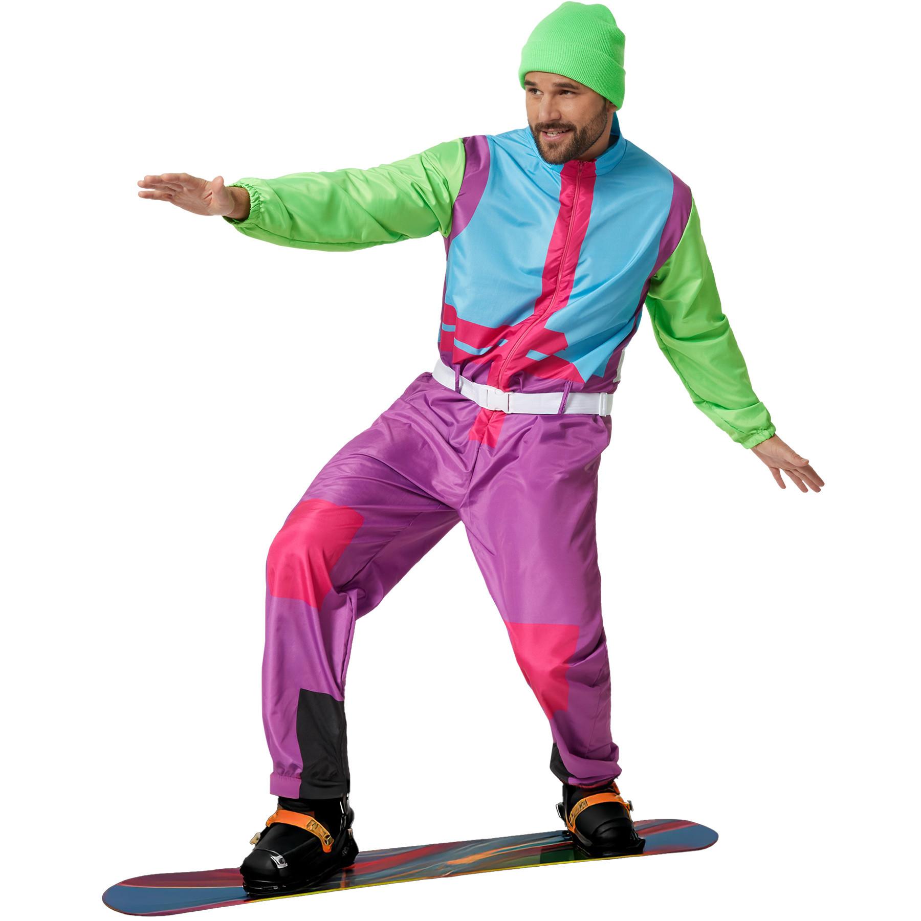 Tectake kostüm Retro 80er 90er Ski Anzug