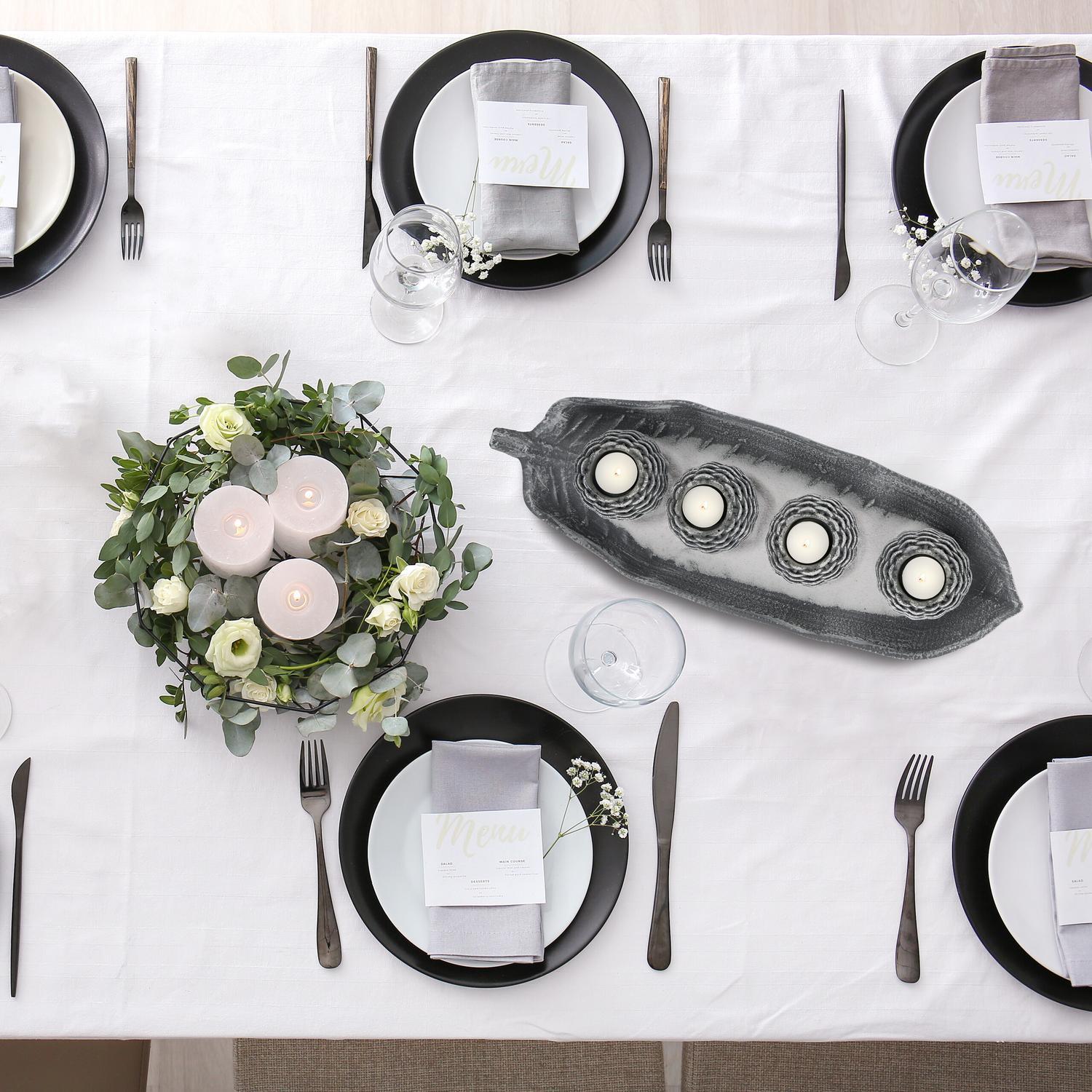 Northix Leichte Dekoration mit 4 Teelichthaltern