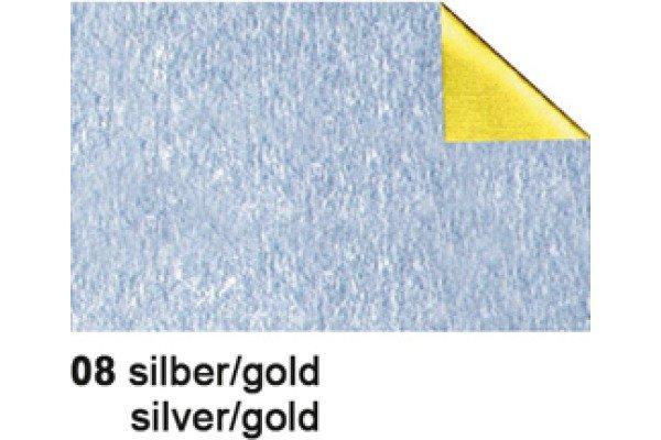 Ursus URSUS Bastelfolie Alu 50x80cm 4442108 90g, silber/gold