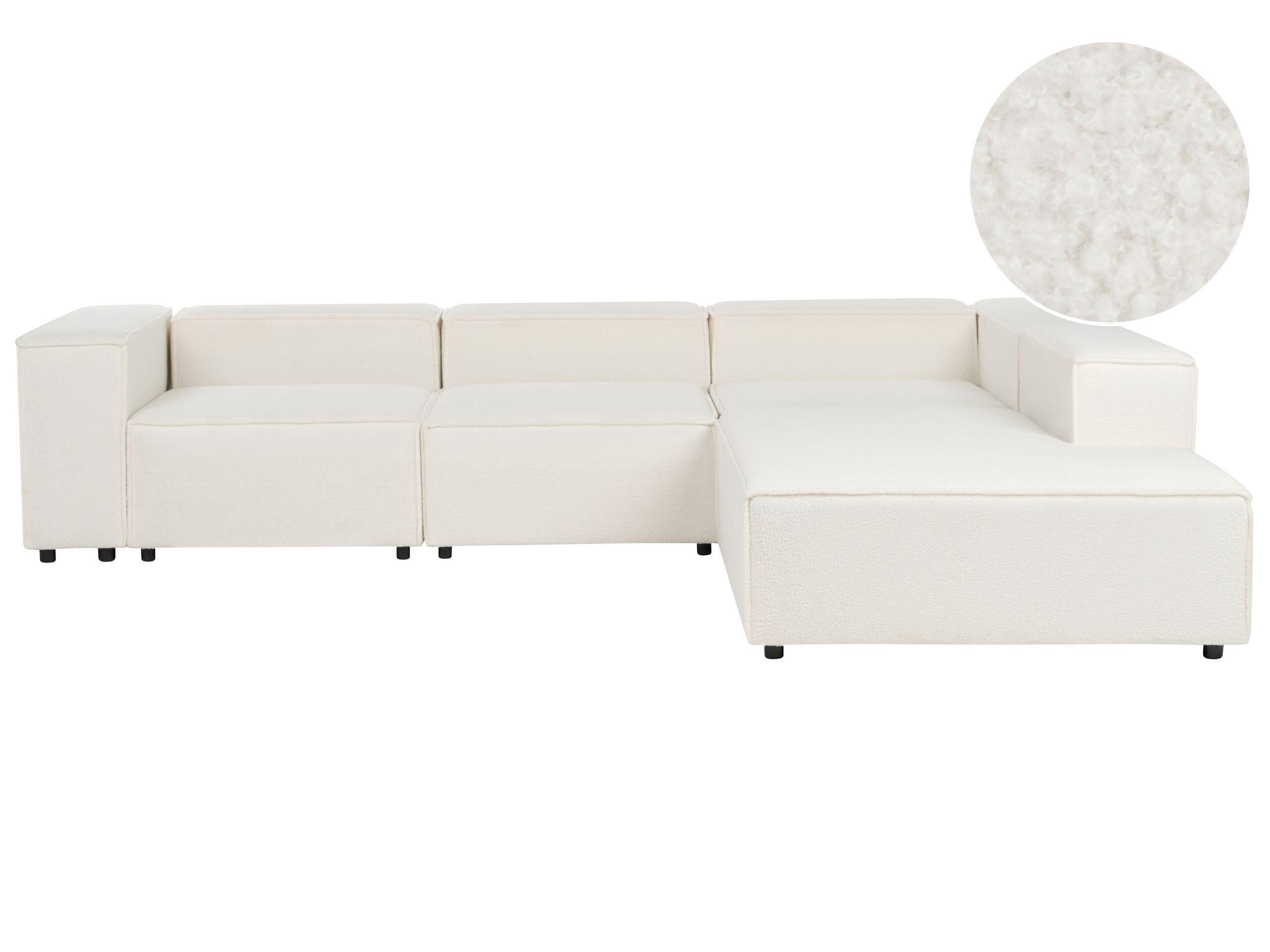 Beliani Ecksofa aus Bouclé Modern APRICA
