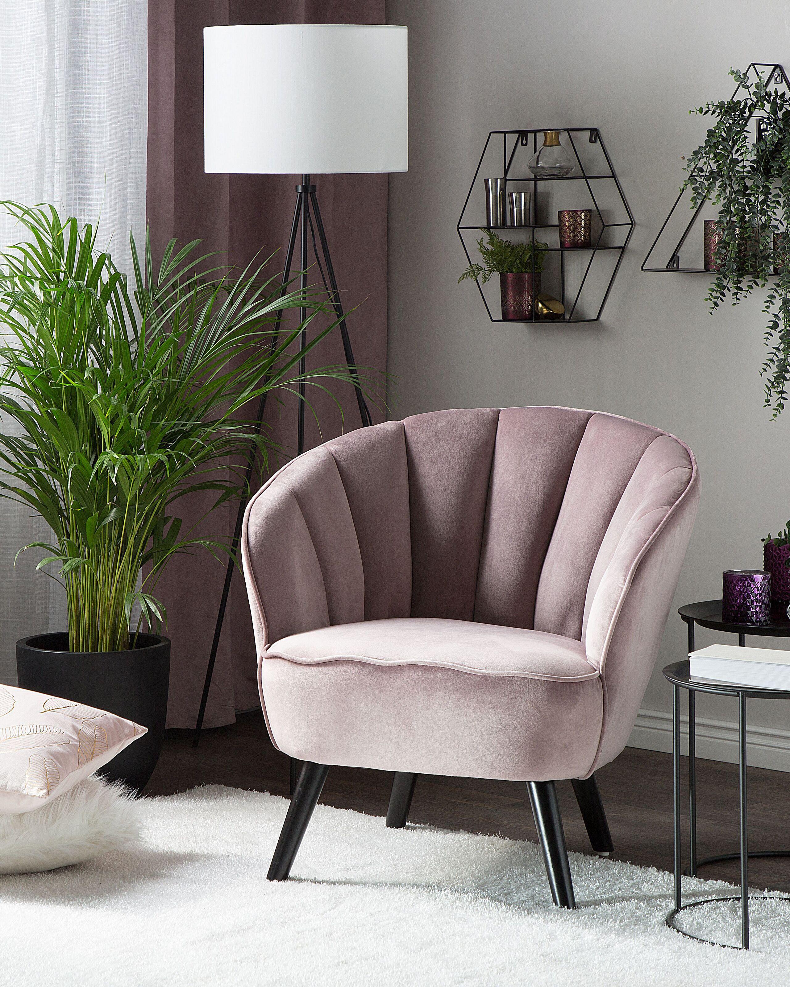 Beliani Sessel aus Samtstoff Glamourös DALA