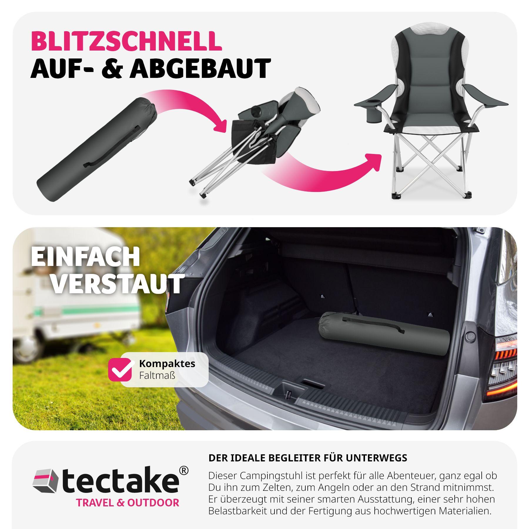 Tectake Campingstuhl mit Polsterung