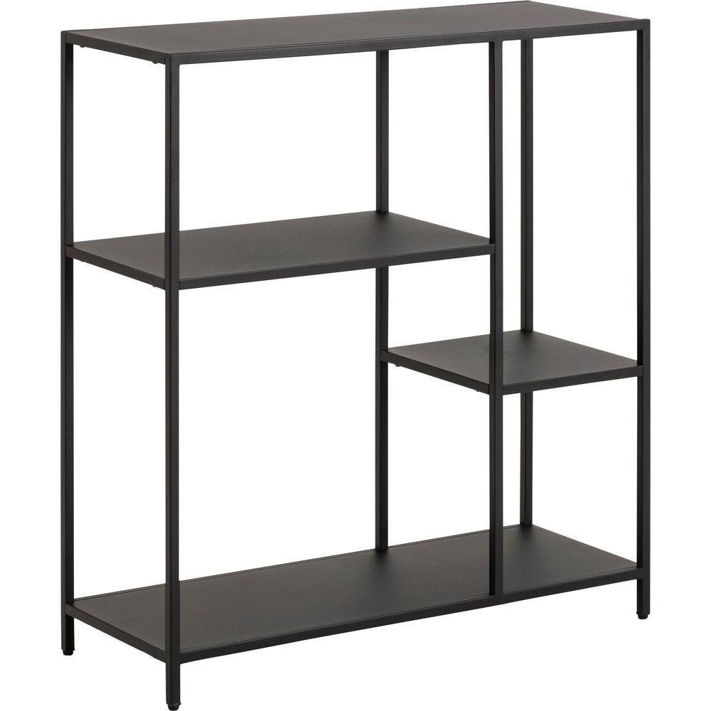 mutoni Bücherregal Metall rau matt 3 Boden 79.5x86