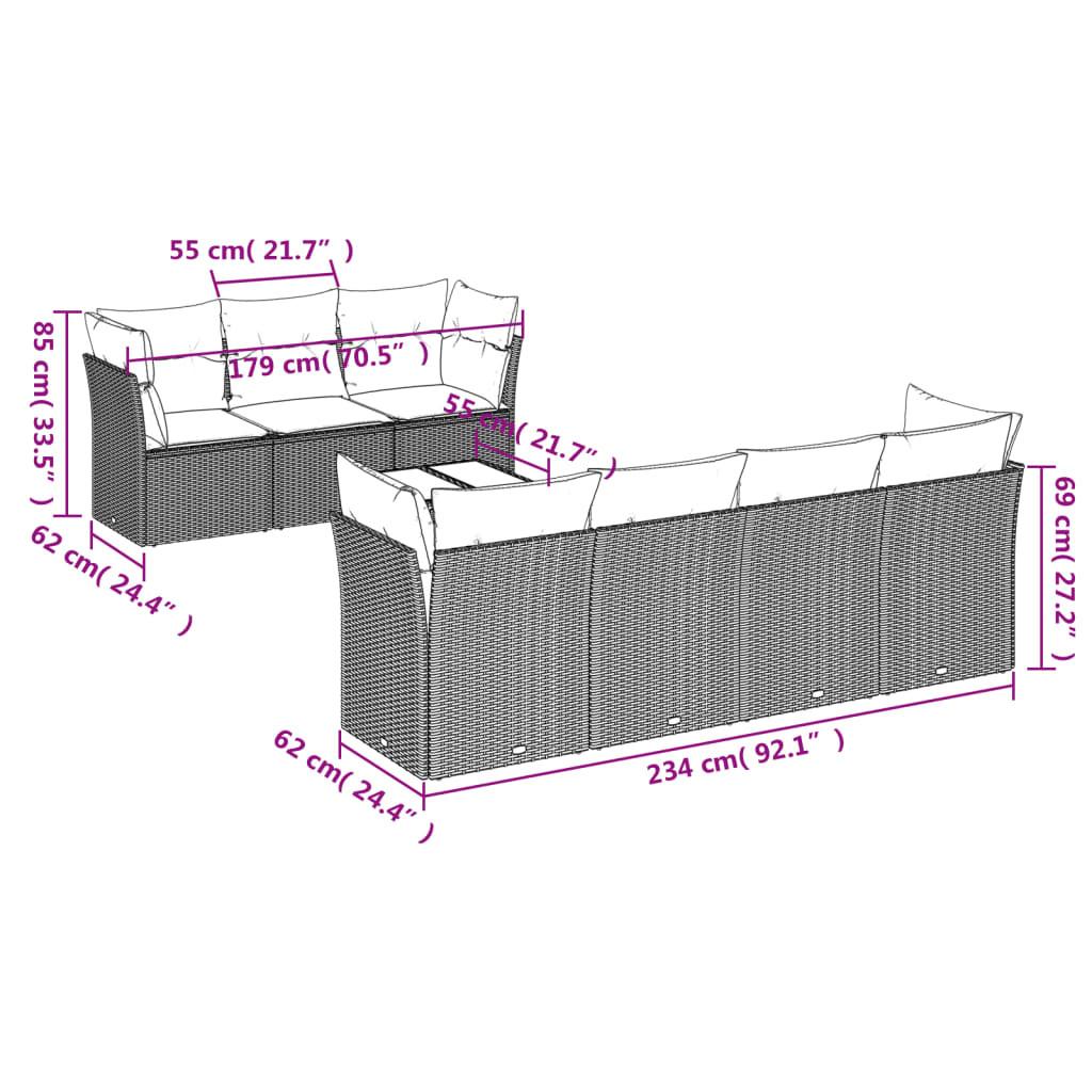 VidaXL Garten sofagarnitur poly-rattan