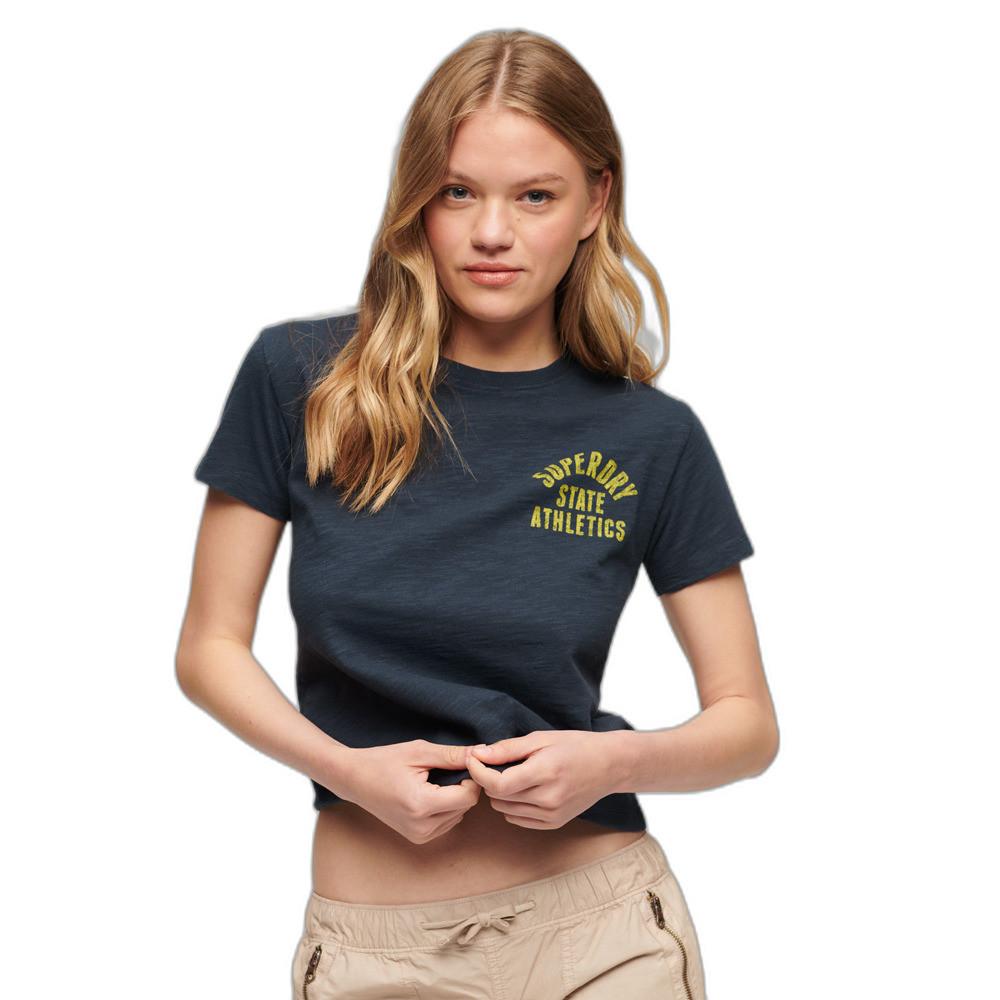 Superdry Athletic Essential 90er Jahre Stil Geflammtes T-Shirt