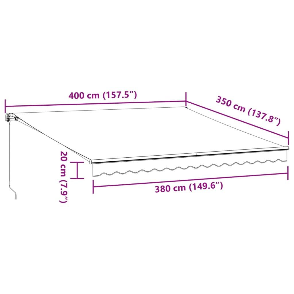 VidaXL Einziehbare markise aluminium