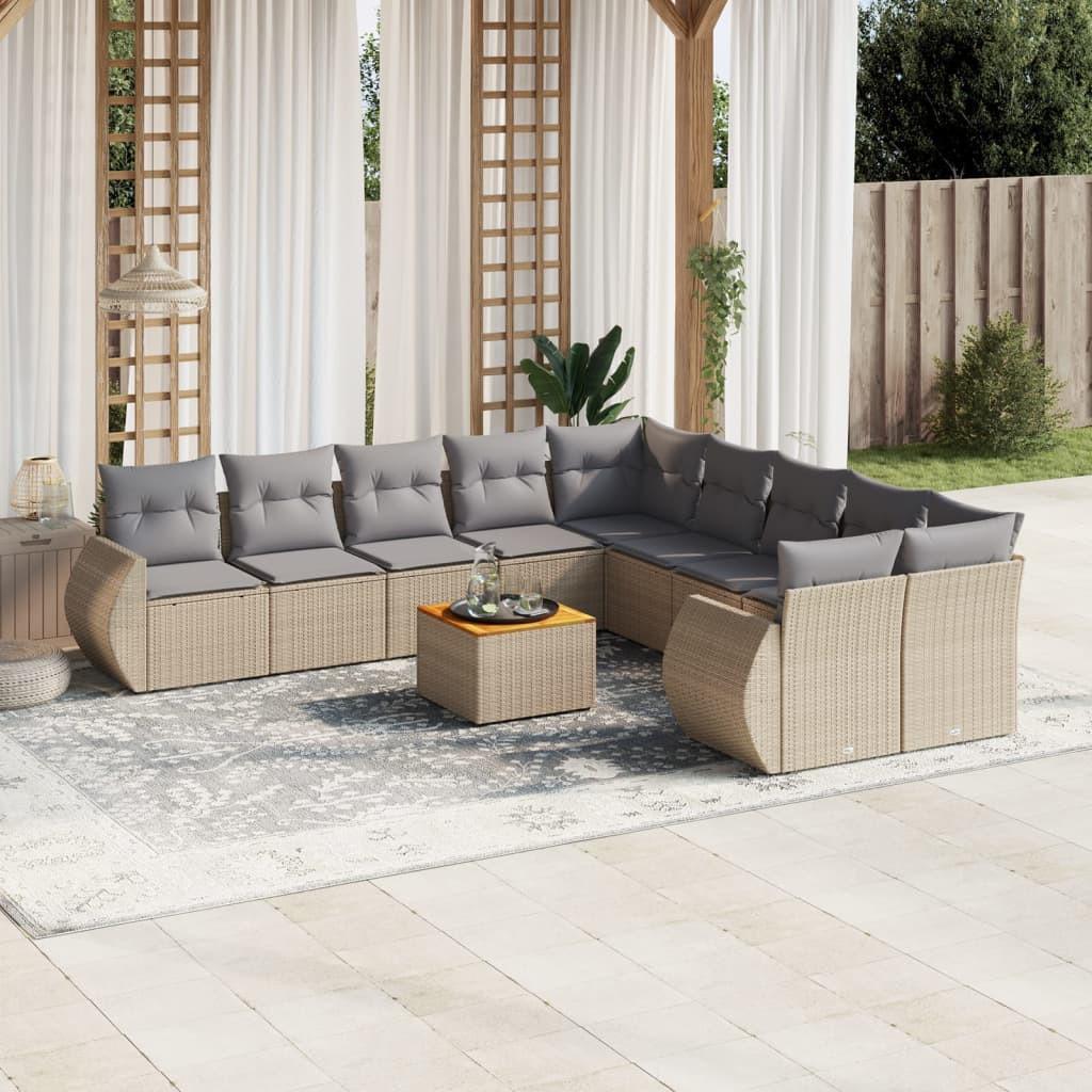 VidaXL Garten sofagarnitur poly-rattan