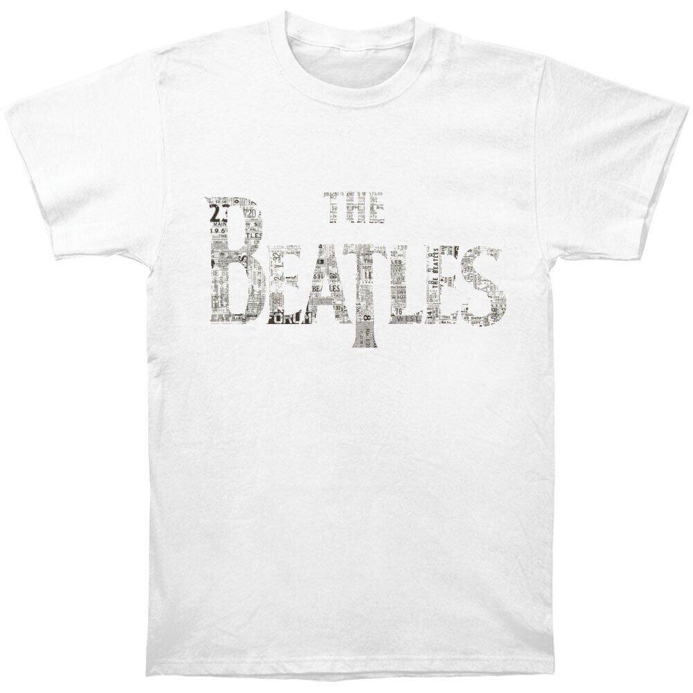 The Beatles Newspaper Logo T-Shirt