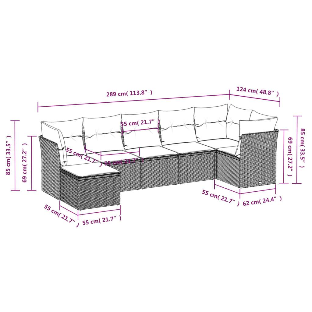 VidaXL Garten sofagarnitur poly-rattan