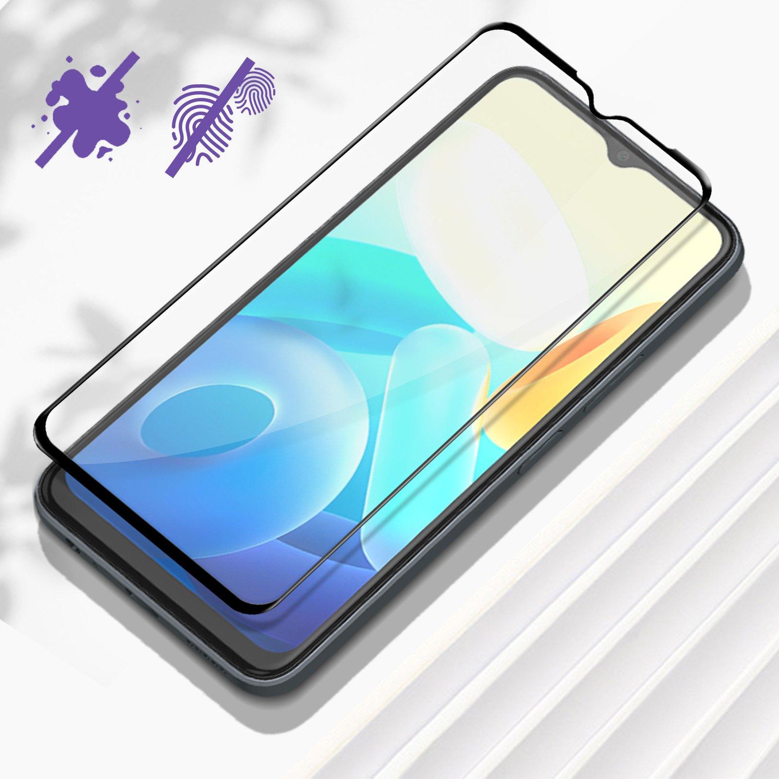 Avizar Glas-Folie Vivo Y16 / Y02s Schwarz