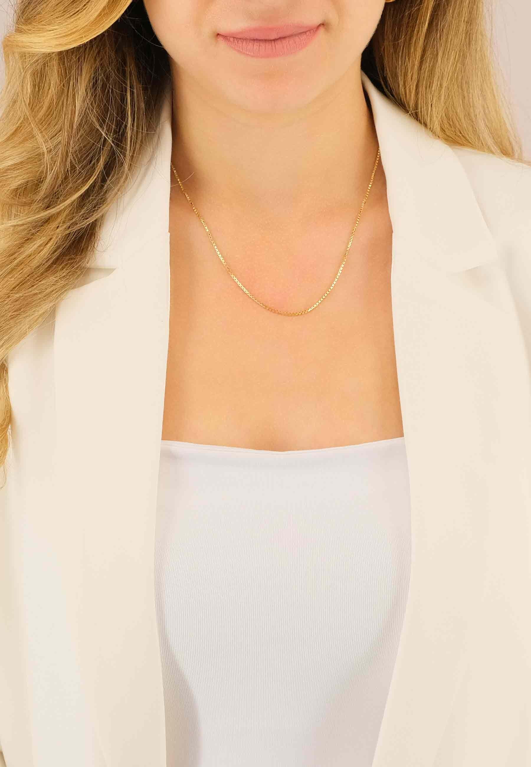 MUAU Schmuck Collier Venezianer Gelbgold 750, 1.4mm, 40cm