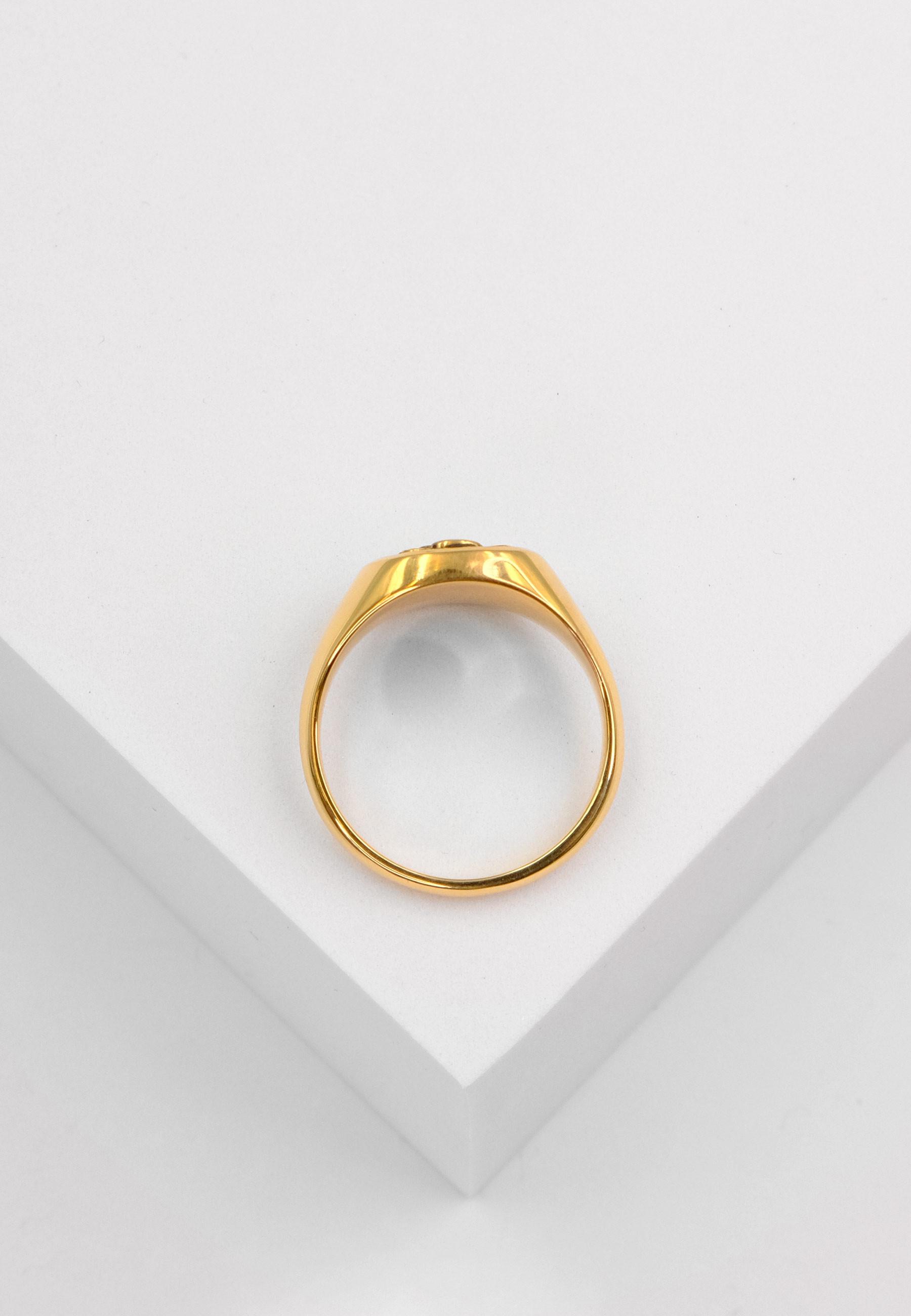 MUAU Schmuck Wappenring Gelbgold 750