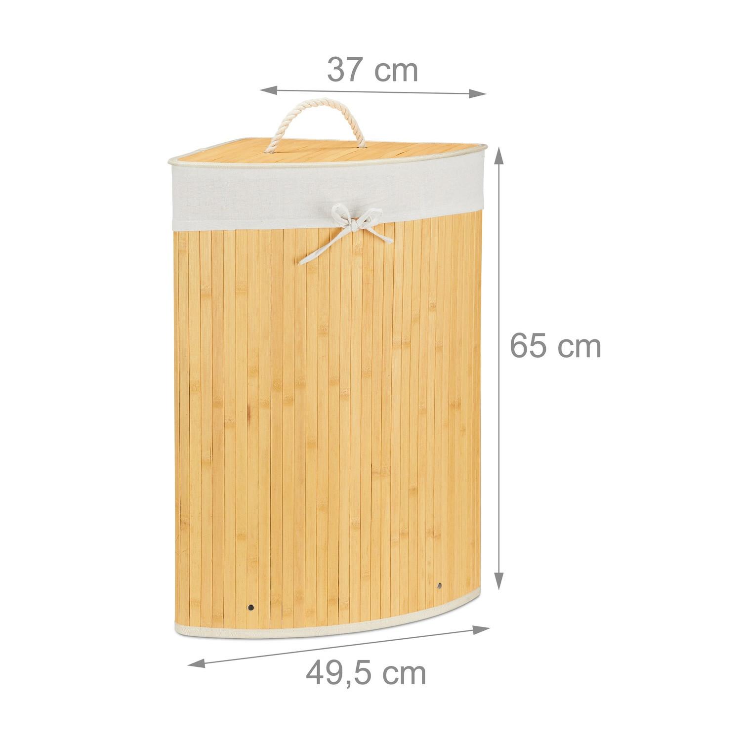 B2X Eckwäschekorb aus Bambus