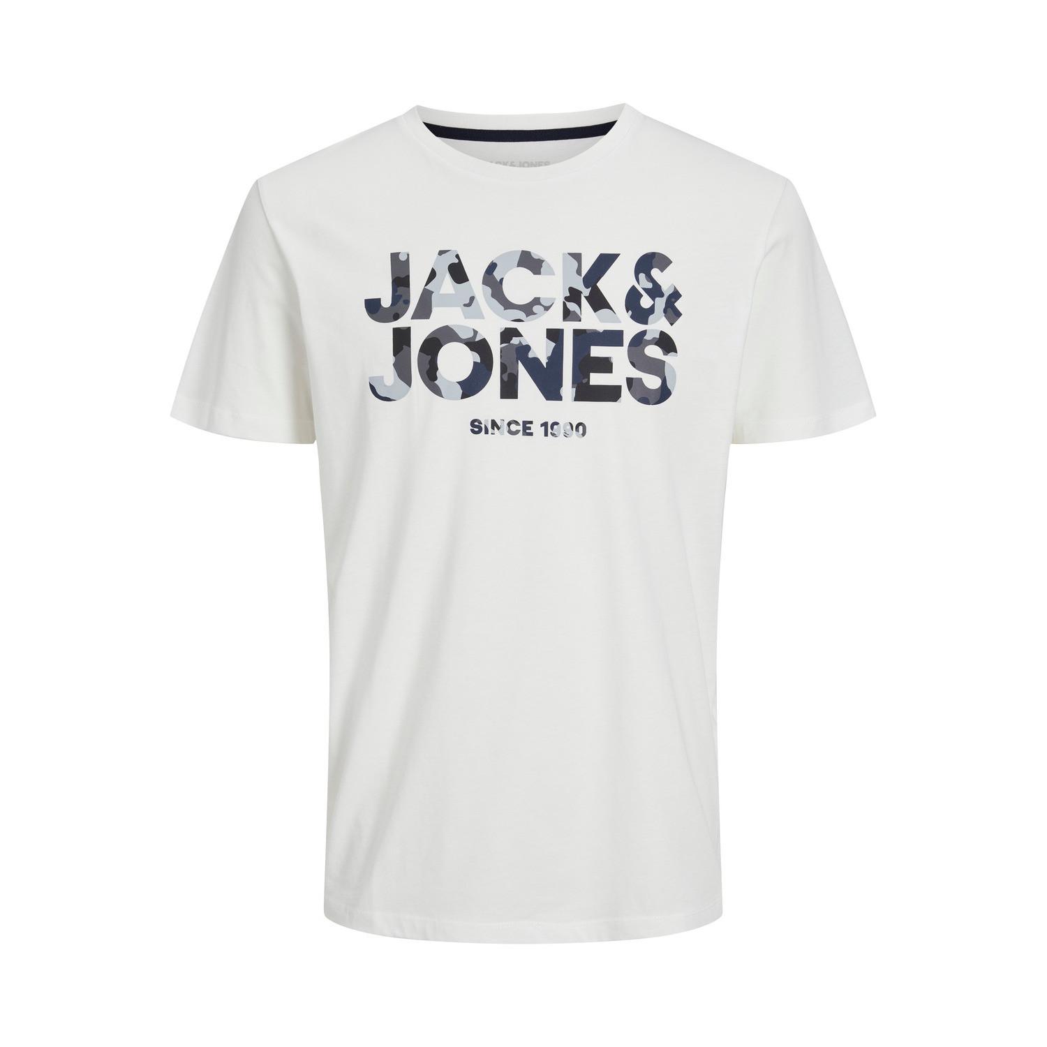 JACK & JONES Rundhals T-Shirt mit Logo-Print