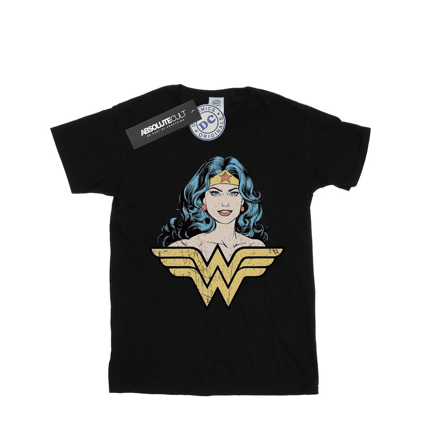 DC COMICS Wonder Woman Distressed Logo T-Shirt