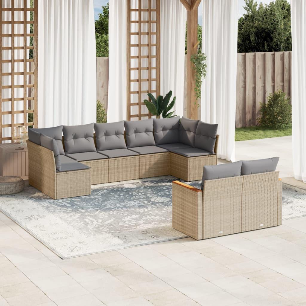 VidaXL Garten sofagarnitur poly-rattan