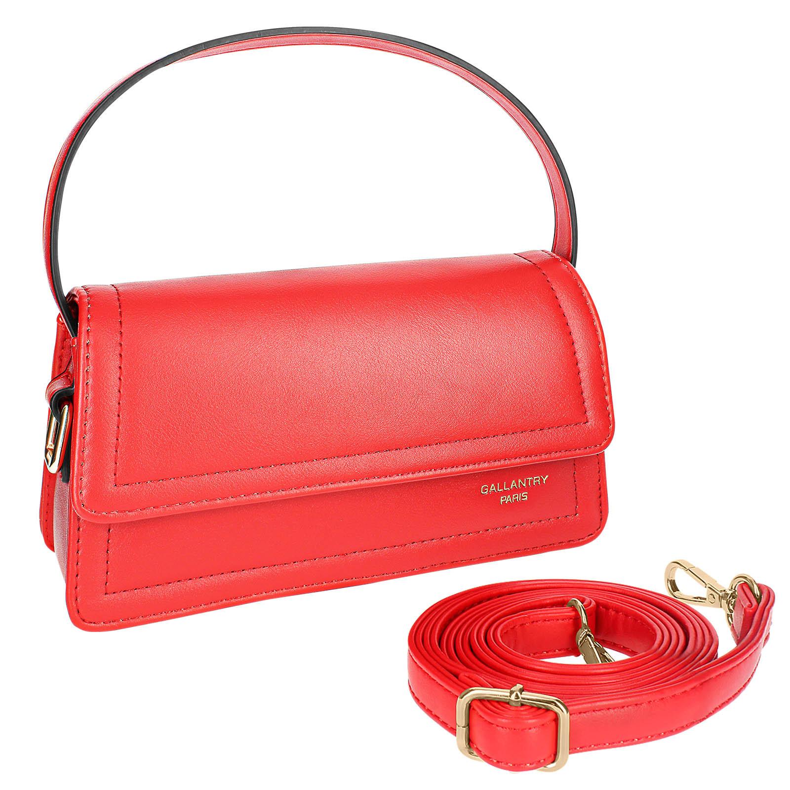 Gallantry Glatte Handtasche aus Kunstleder in Rot