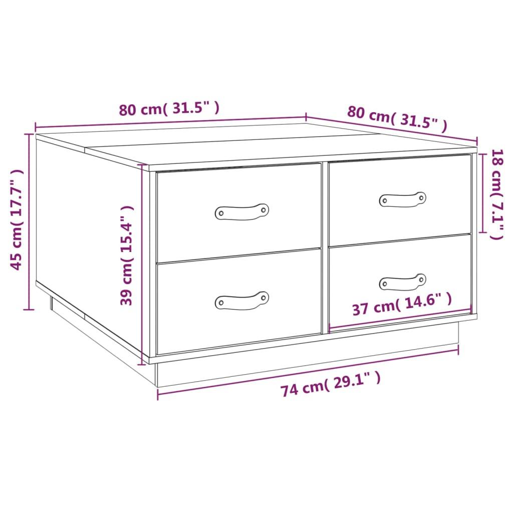 VidaXL Couchtisch kiefernholz