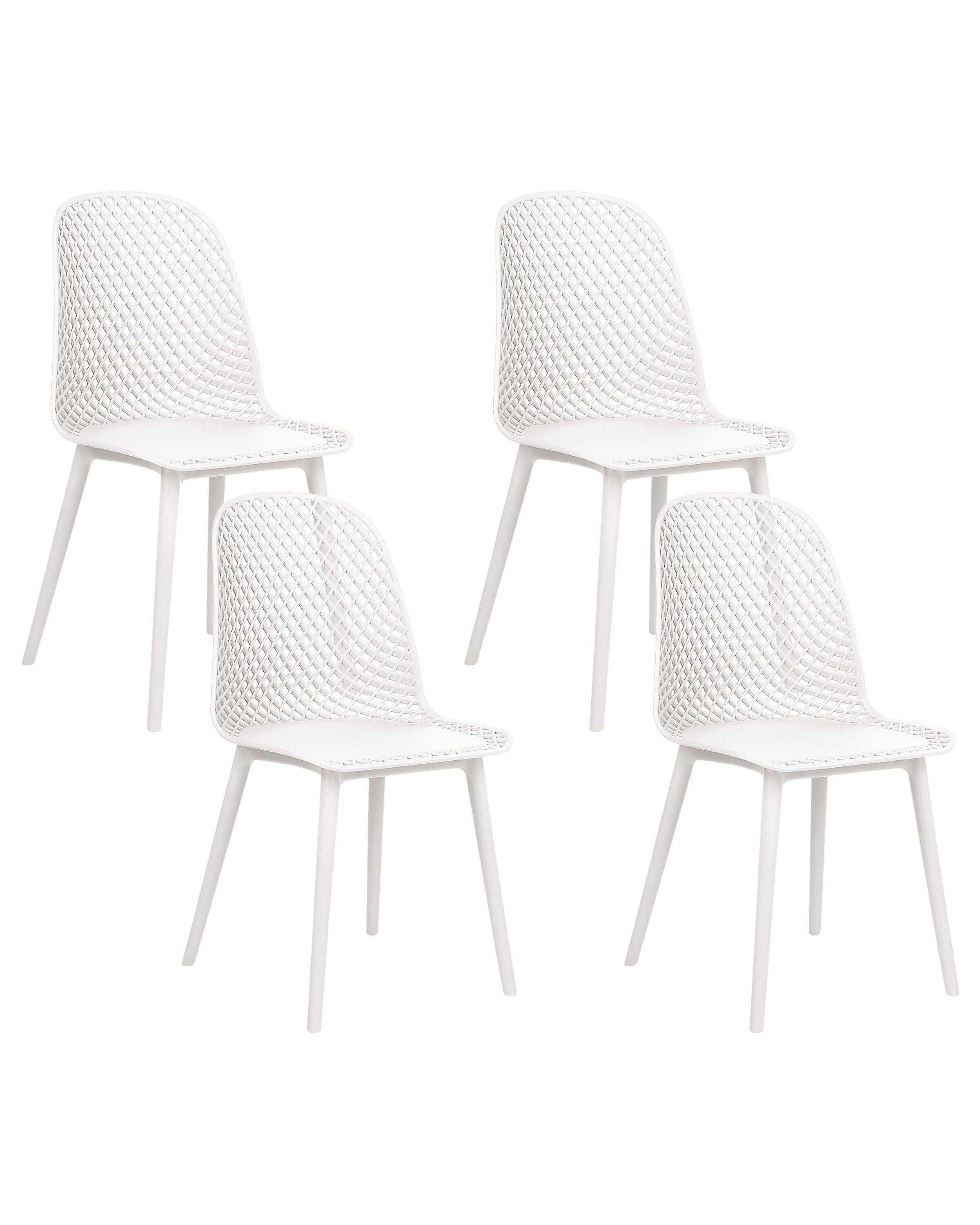 Beliani Esszimmerstuhl 4er Set aus Kunststoff Modern EMORY