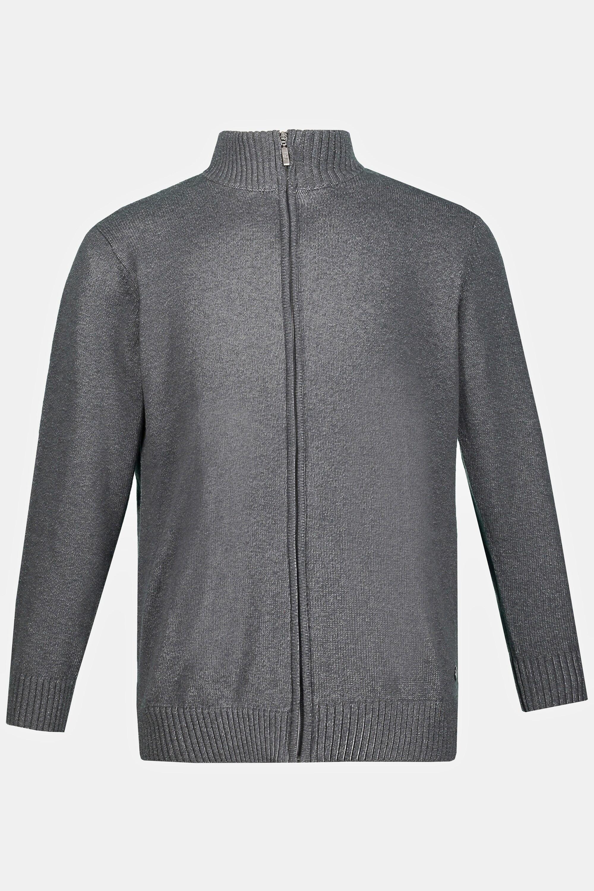 JP1880 Strickjacke, Stehkragen, Rippbündchen