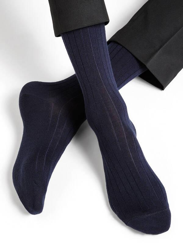 BLEU FORET Merino-/Baumwolle Socke