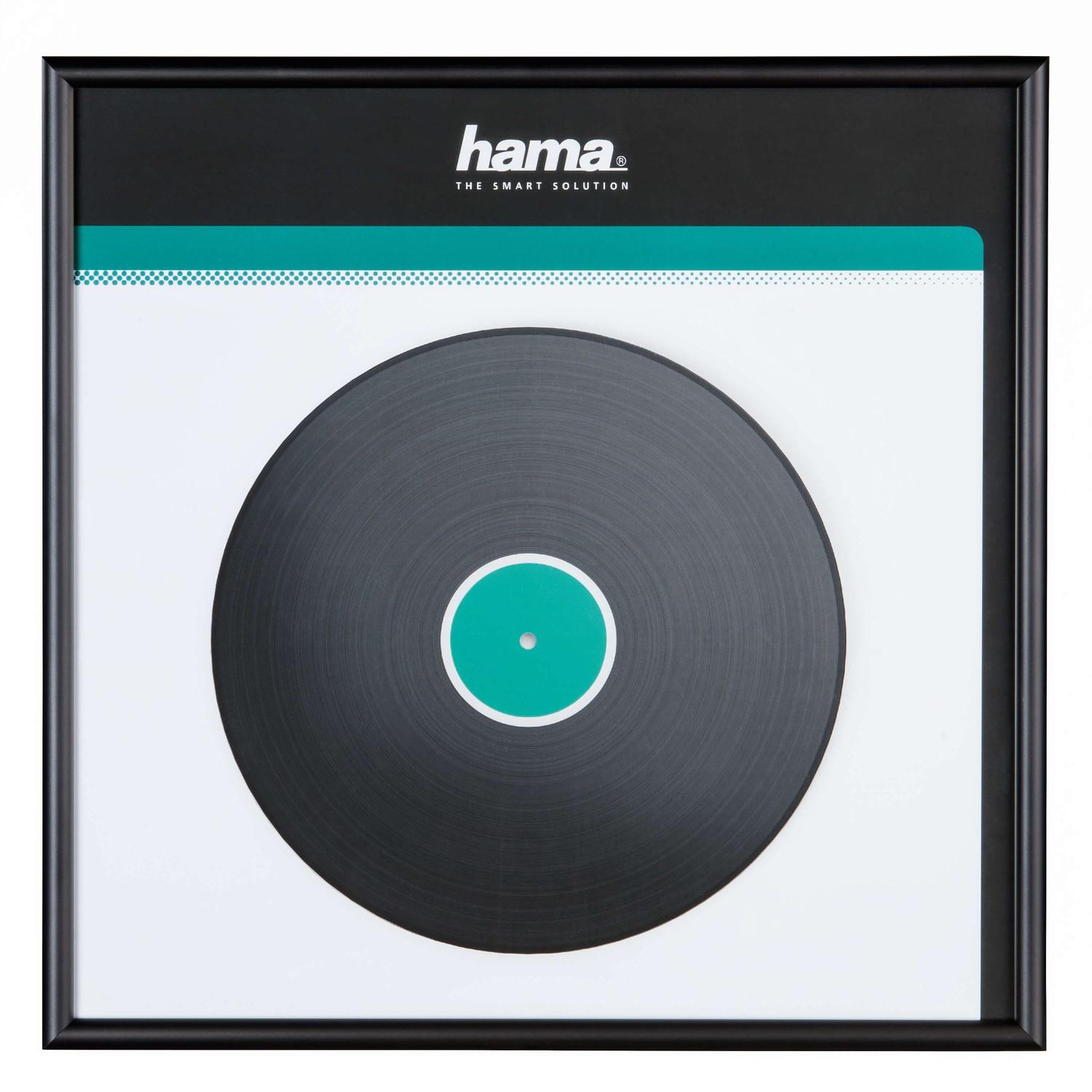 hama HAMA Rahmen für LP-Schallplatte, Aluminium, Schwarz, 31,5 x 31,5 cm