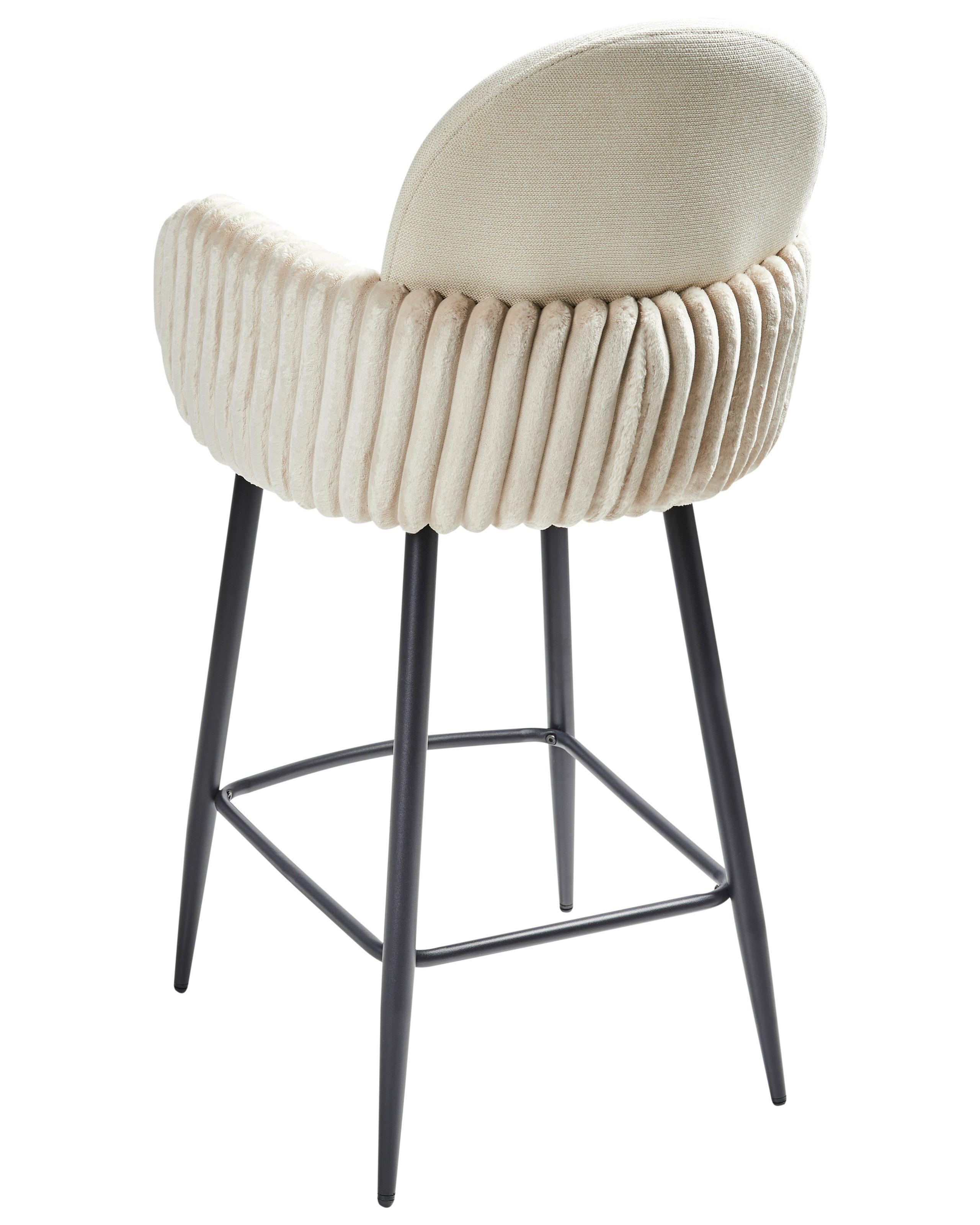 Beliani Set mit 2 Barstühlen aus Polyester Retro AMITY