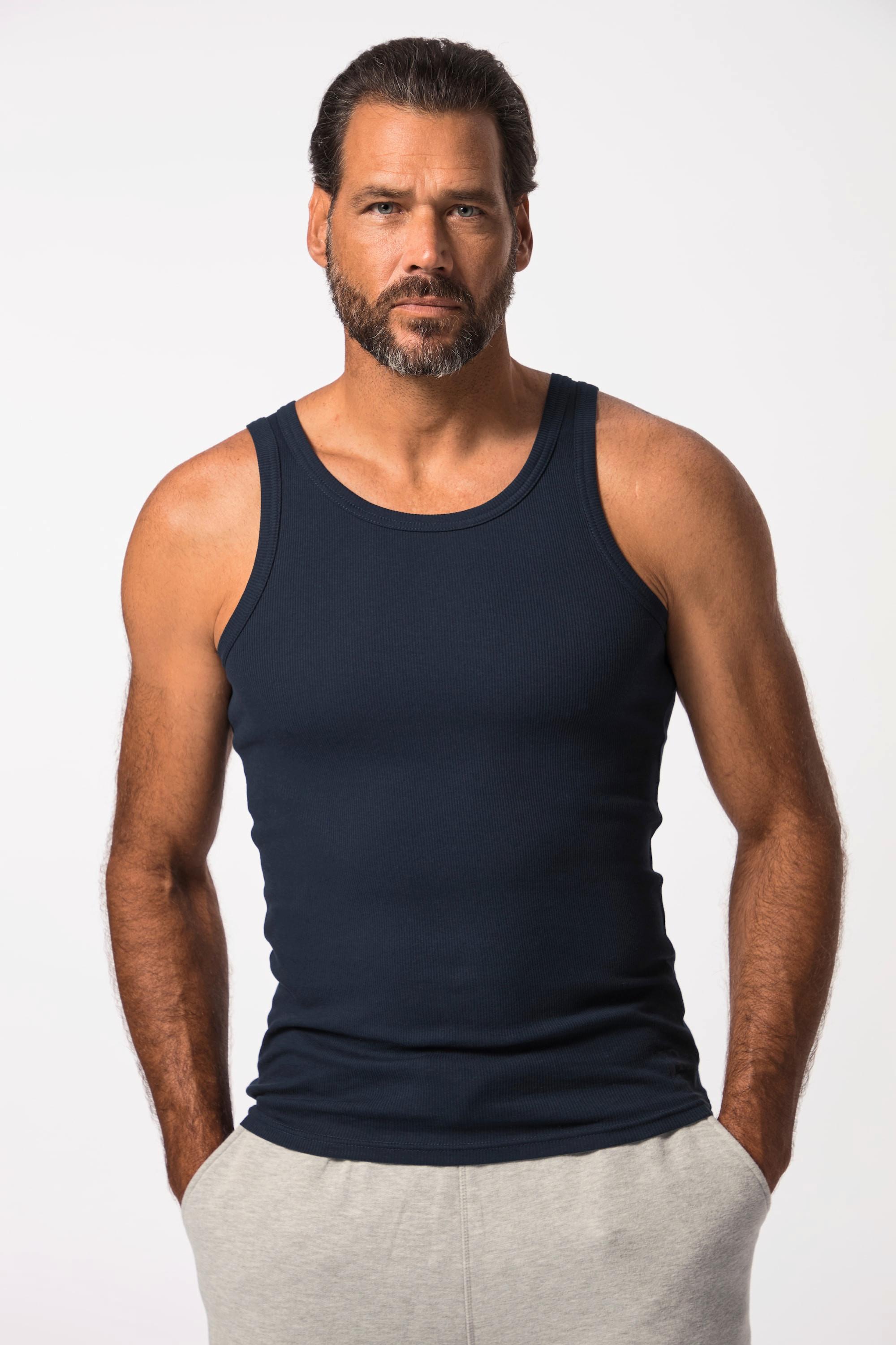 JP1880 Tank Top, Rippe, ärmellos, bis 8XL