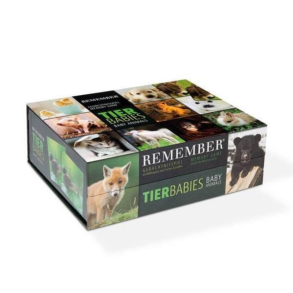 Remember Gedächtnisspiel 44 Tierbabies in der Magnetbox