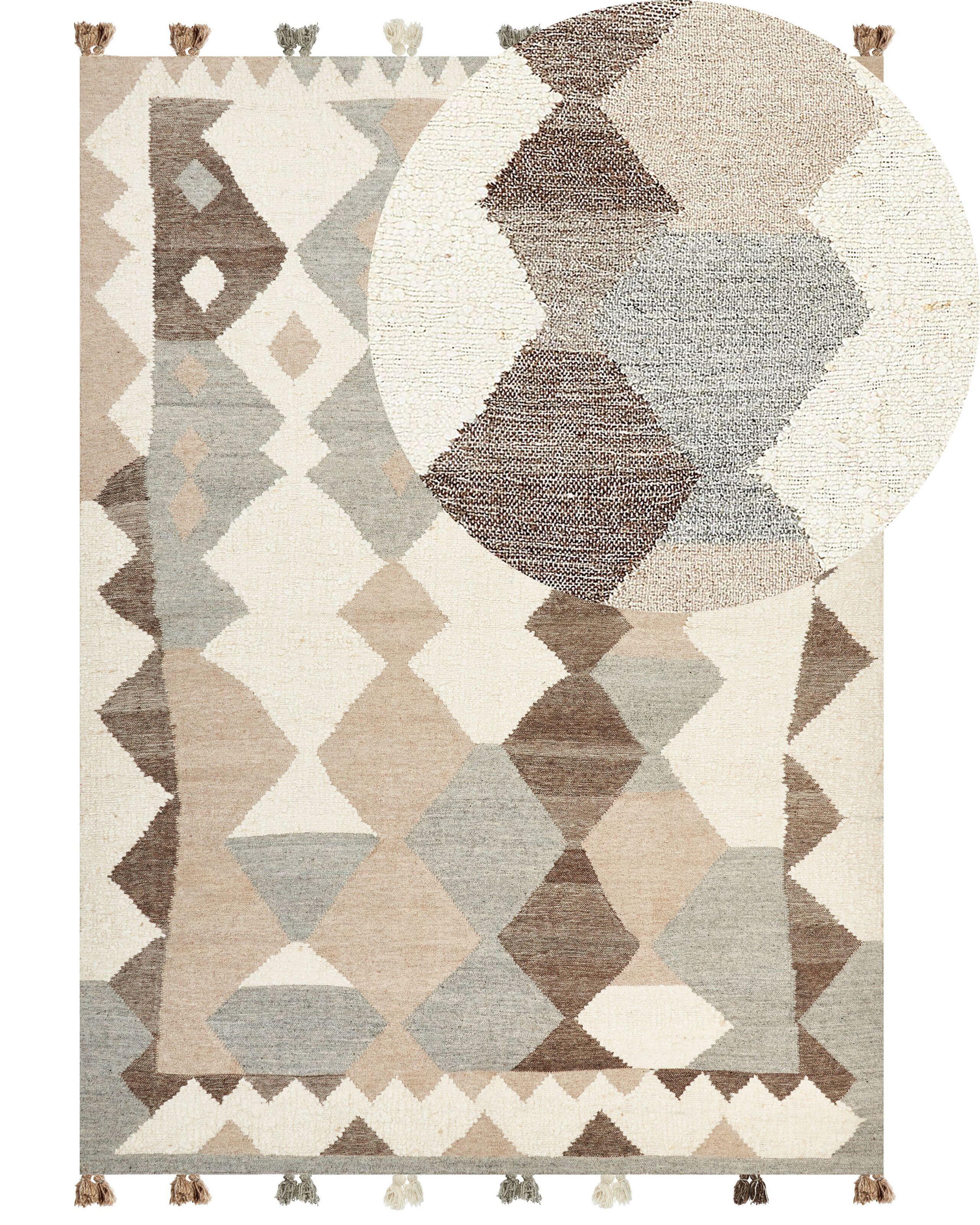 Beliani Teppich aus Wolle Boho ARALEZ