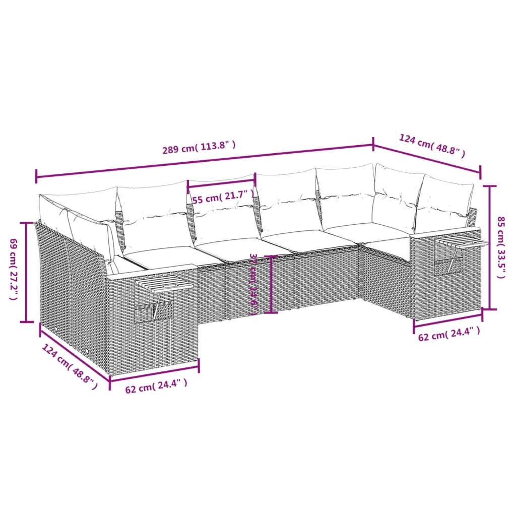 VidaXL Garten sofagarnitur poly-rattan