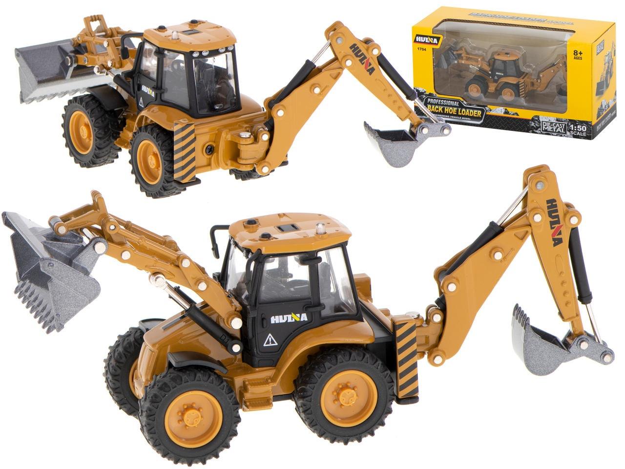 Pricenet Baggerlader-Bulldozer mit Schaufel. Metalldruckgussmodell H-Toys 1704 1:50