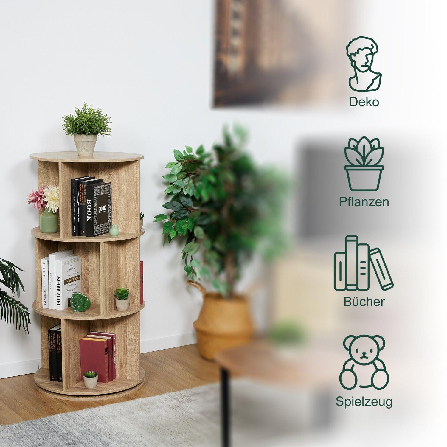Northix Rotierender Bücherturm