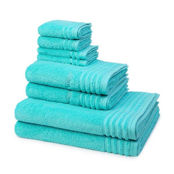 VOSSEN Vienna Style Supersoft - 2 X Seif- 2 X Gäste- 2 X Dusch- 2 X Handtuch im Set
