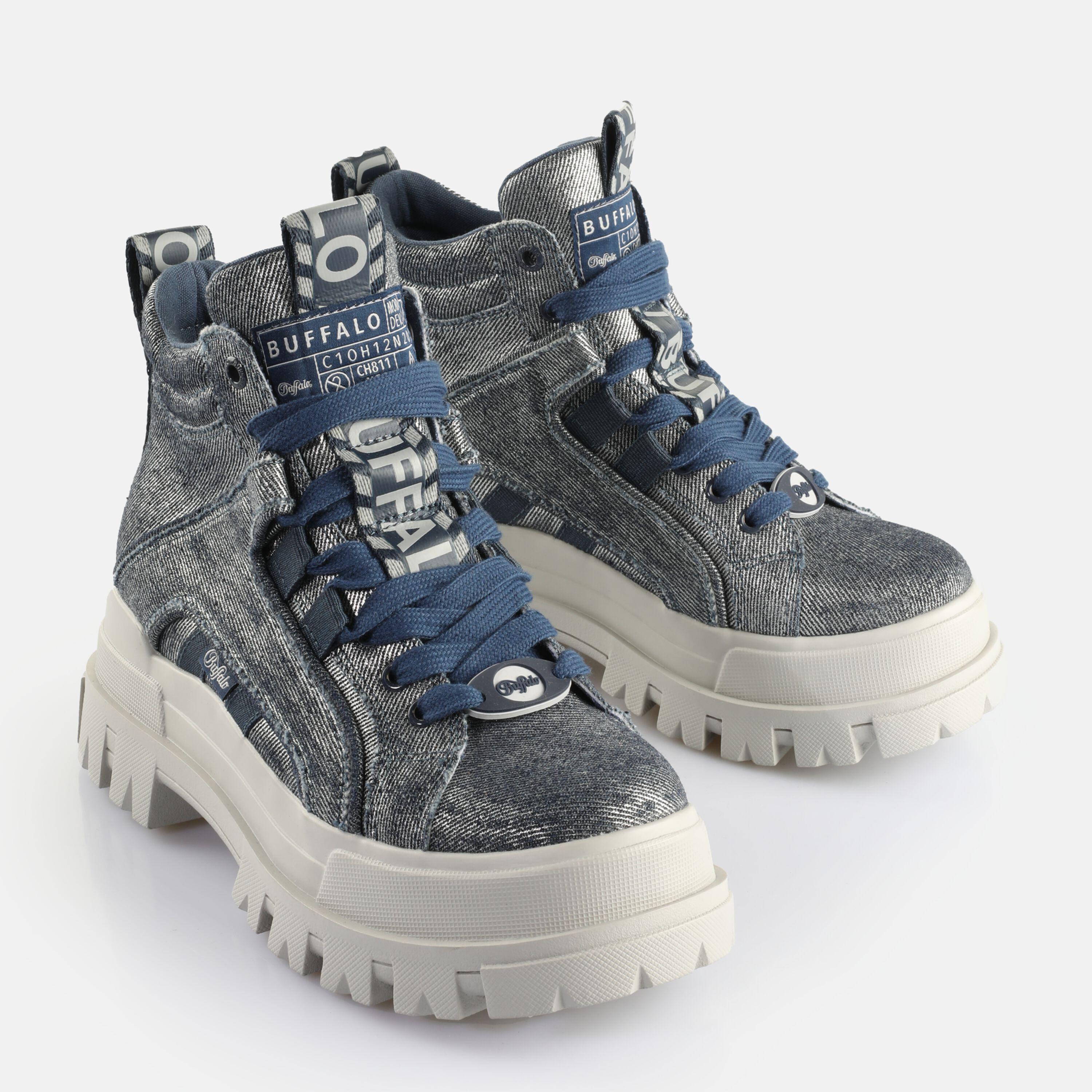Buffalo damen stiefeletten aspha nc mid - vegan denim