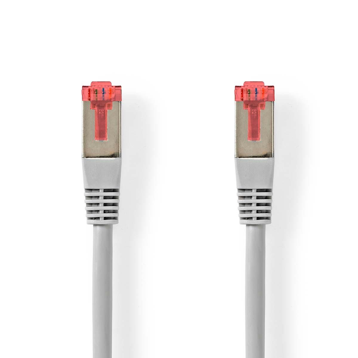 Nedis CAT6 Netzwerkkabel | RJ45 Stecker | RJ45 Stecker | SF/UTP | 2,00 m | Rund | PVC | Grau | Etikett
