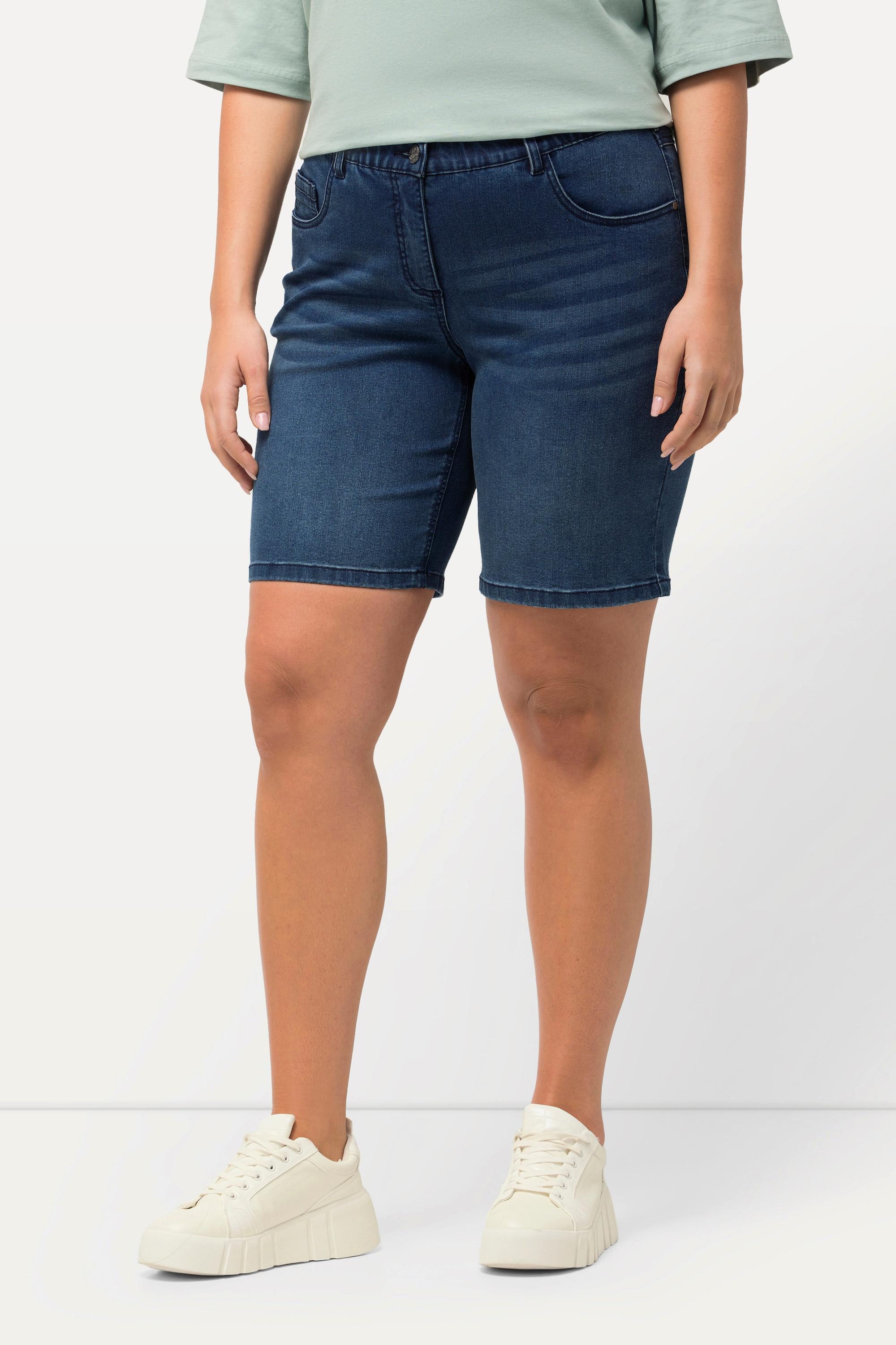 Ulla Popken Mandy 5-Pocket Komfortbund Jeansbermuda