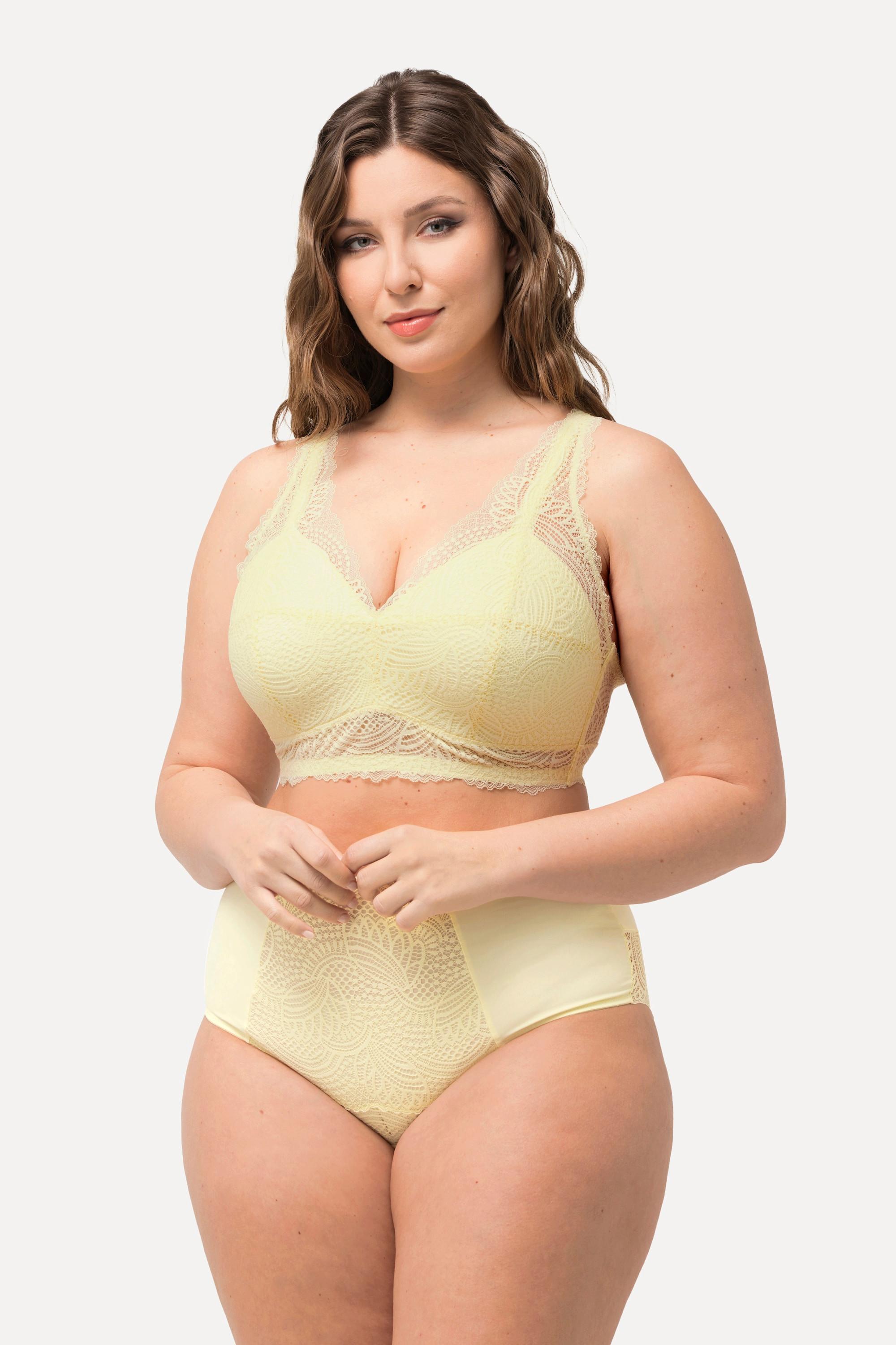 Ulla Popken Bralette, Softcups, Spitze, ohne Bügel, Cup B - F