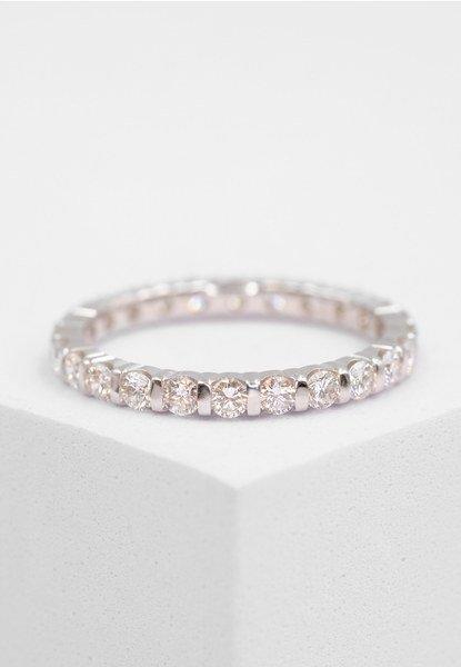 MUAU Schmuck Mémoire Ring Diamant 1.00ct. Weissgold 750