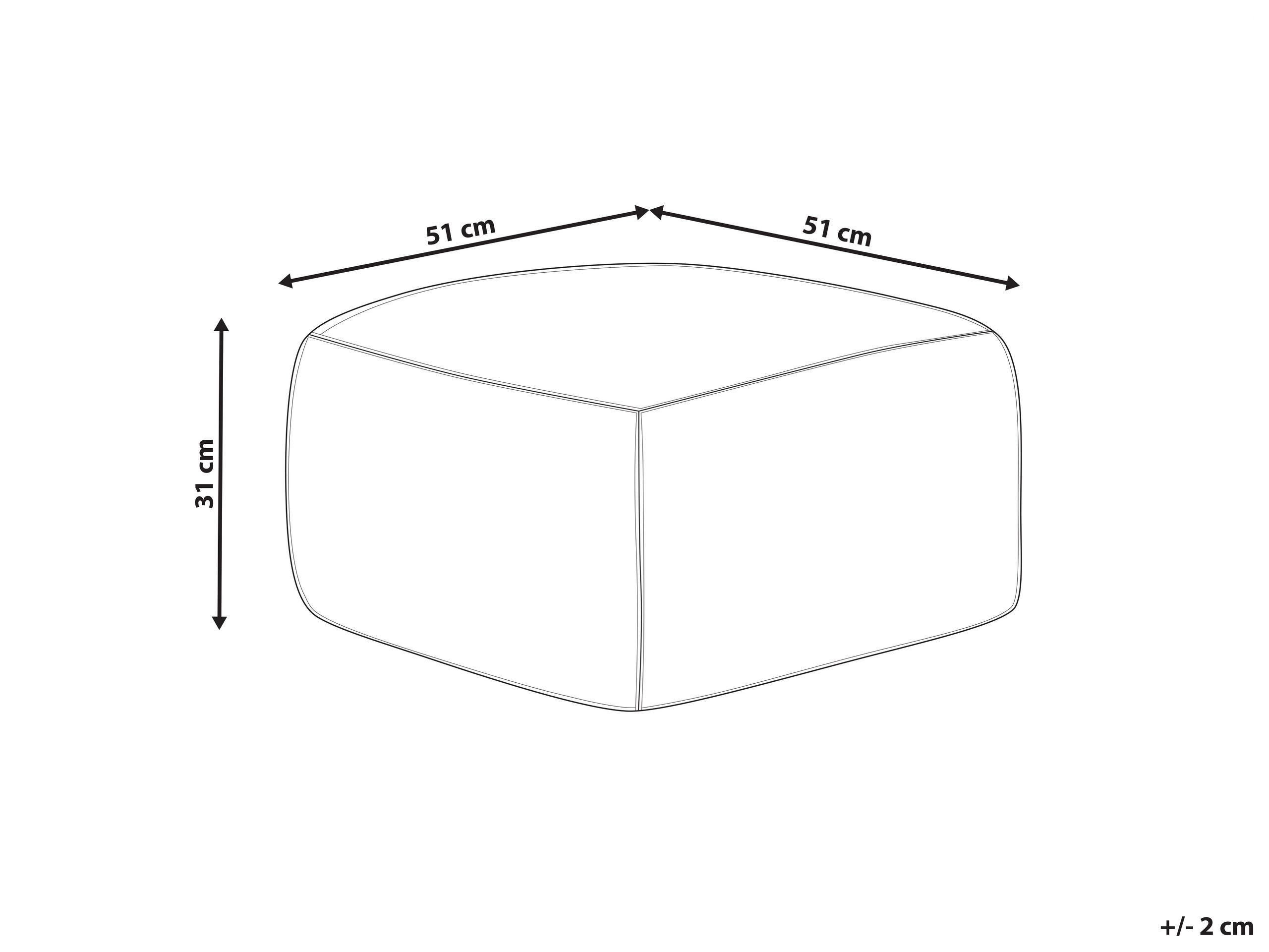 Beliani Pouf aus Jute Retro URPAD