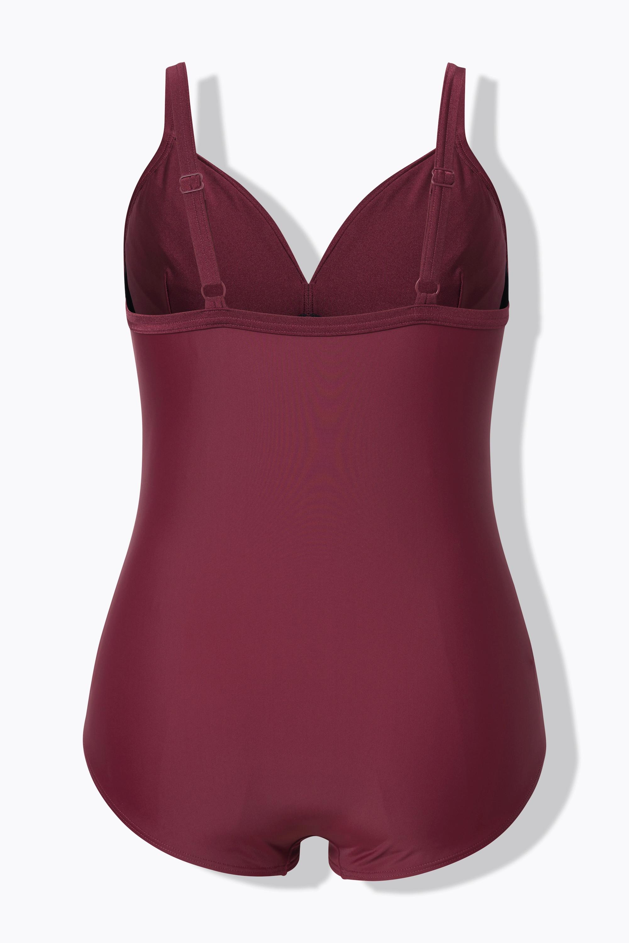 Ulla Popken Badeanzug, ohne Softcups, Träger verstellbar, recycelt