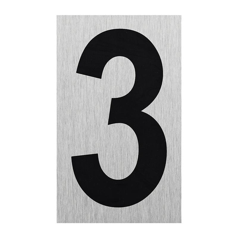 Pricenet Aluminium-Türschild „3“ 100x60mm
