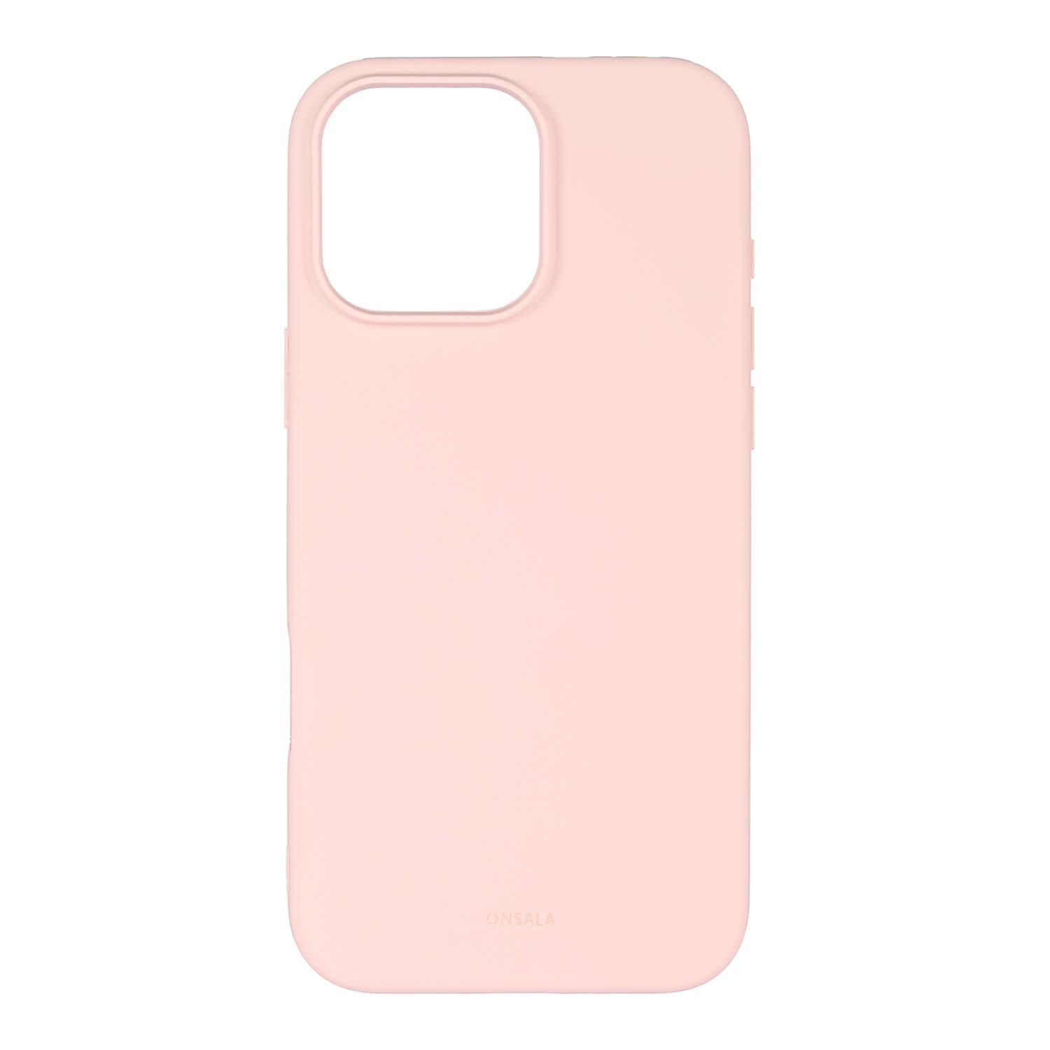 Onsala ONSALA Rückseite Sil Touch Recycled MagSerie iPhone 16 Pro Max Kreiderosa