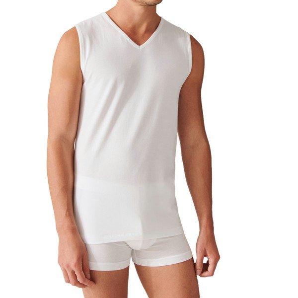 Schiesser 4er-Pack - 95/5 - Organic Cotton - Tank Top / Unterhemd mit V-Ausschnitt