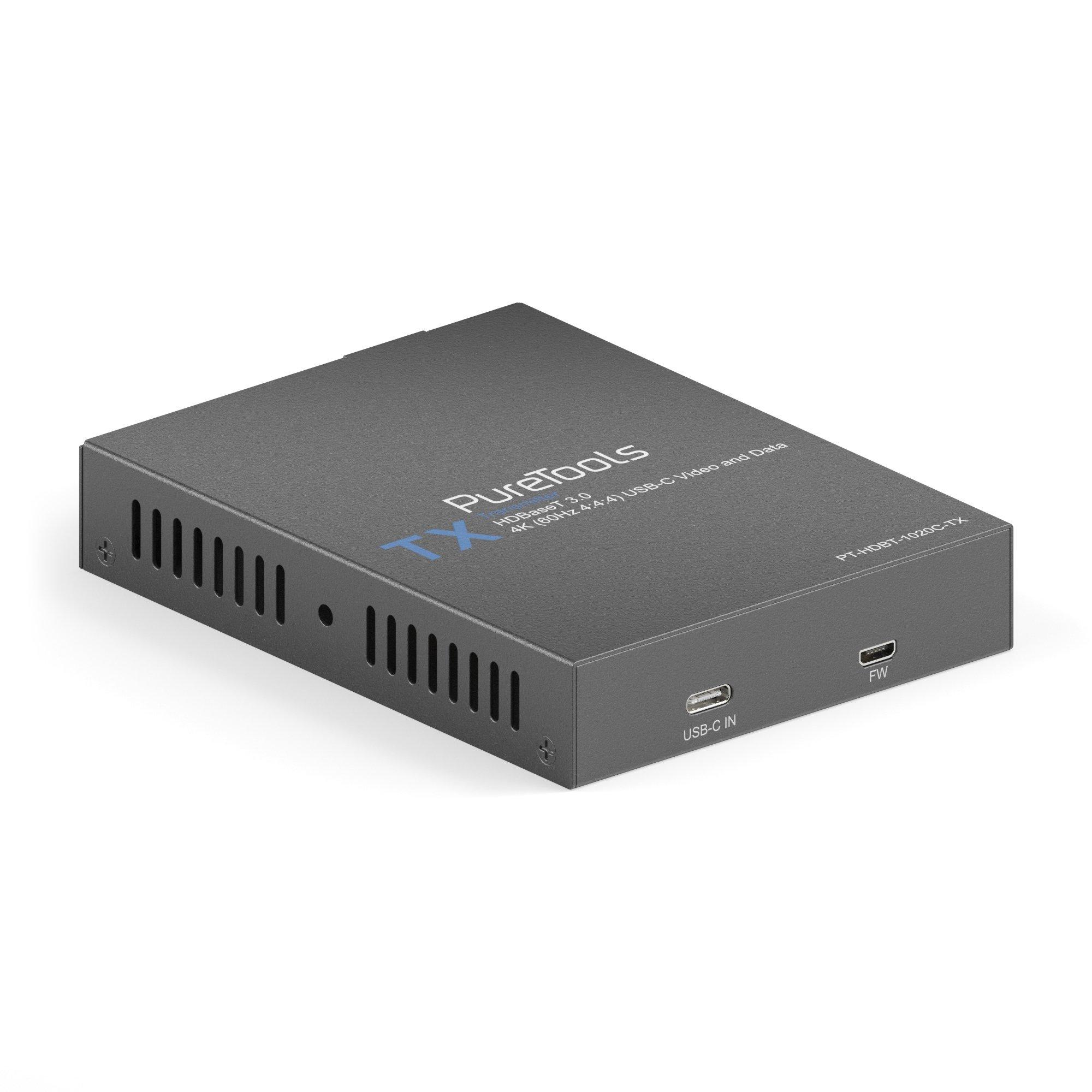 PureTools PureTools PT-HDBT-1020C-TX Audio-/Video-Leistungsverstärker AV-Sender Schwarz