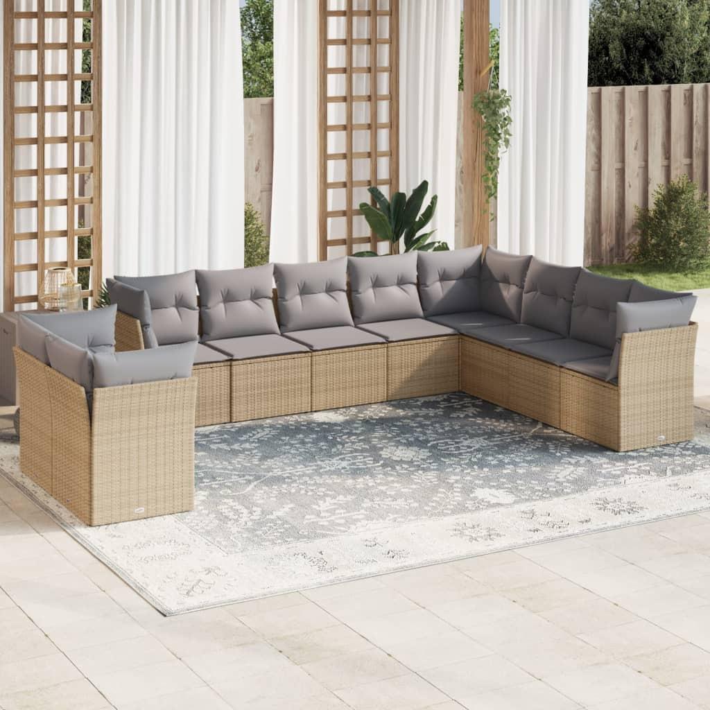 VidaXL Garten sofagarnitur poly-rattan